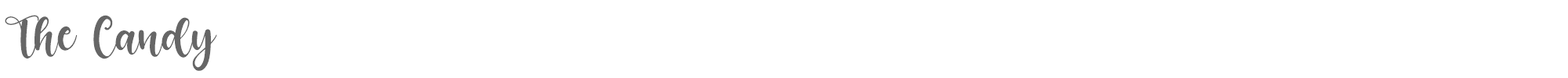 Sample characters The Candy Font